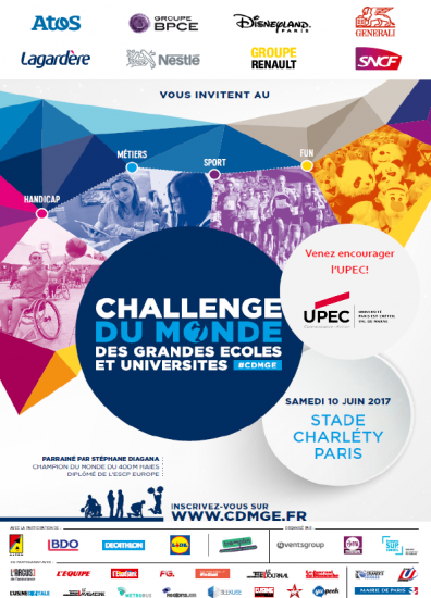 L'UPEC participe au Challenge du Monde des Grandes Ecoles et Universités !